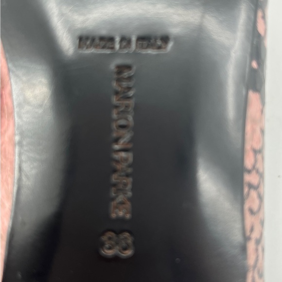 Marion Parke Caroline Snakeskin Embossed Leather Loafer in Pink Python - Size 6 - Picture 8 of 9